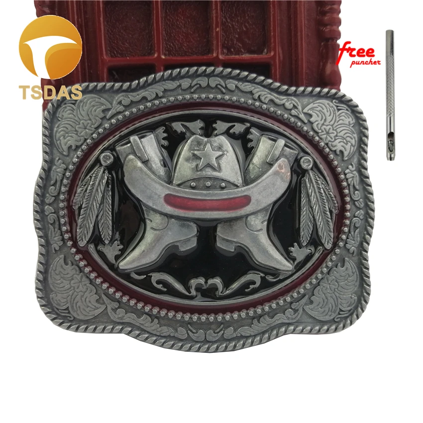 Пряжка для ремня в западном стиле Подходит шириной 4 см серебряная модная пряжка