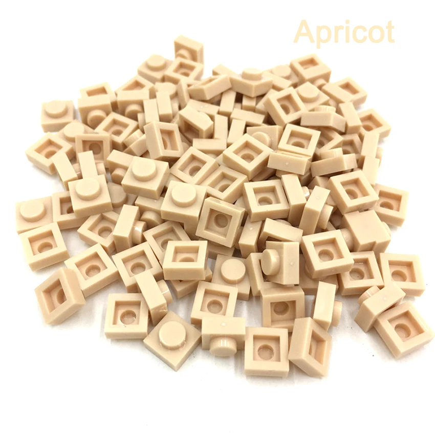 Умная пластина 1x1, строительный блок, часть, сделай сам, логотип, qr-код, игрушка для детей, 48 различных цветов, совместима с основным брендом, 3024, 588 шт./лот