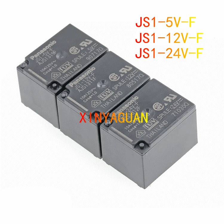 10 шт. Оригинальное реле питания JS1-5V-F AJS1319F JS1-12V-F AJS1311F JS1-24V-F AJS1312F 5pin 10A125V может