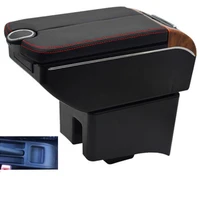 car volkswagen polo 6r armrest storage box auto interior leather car styling central container store content box accessories