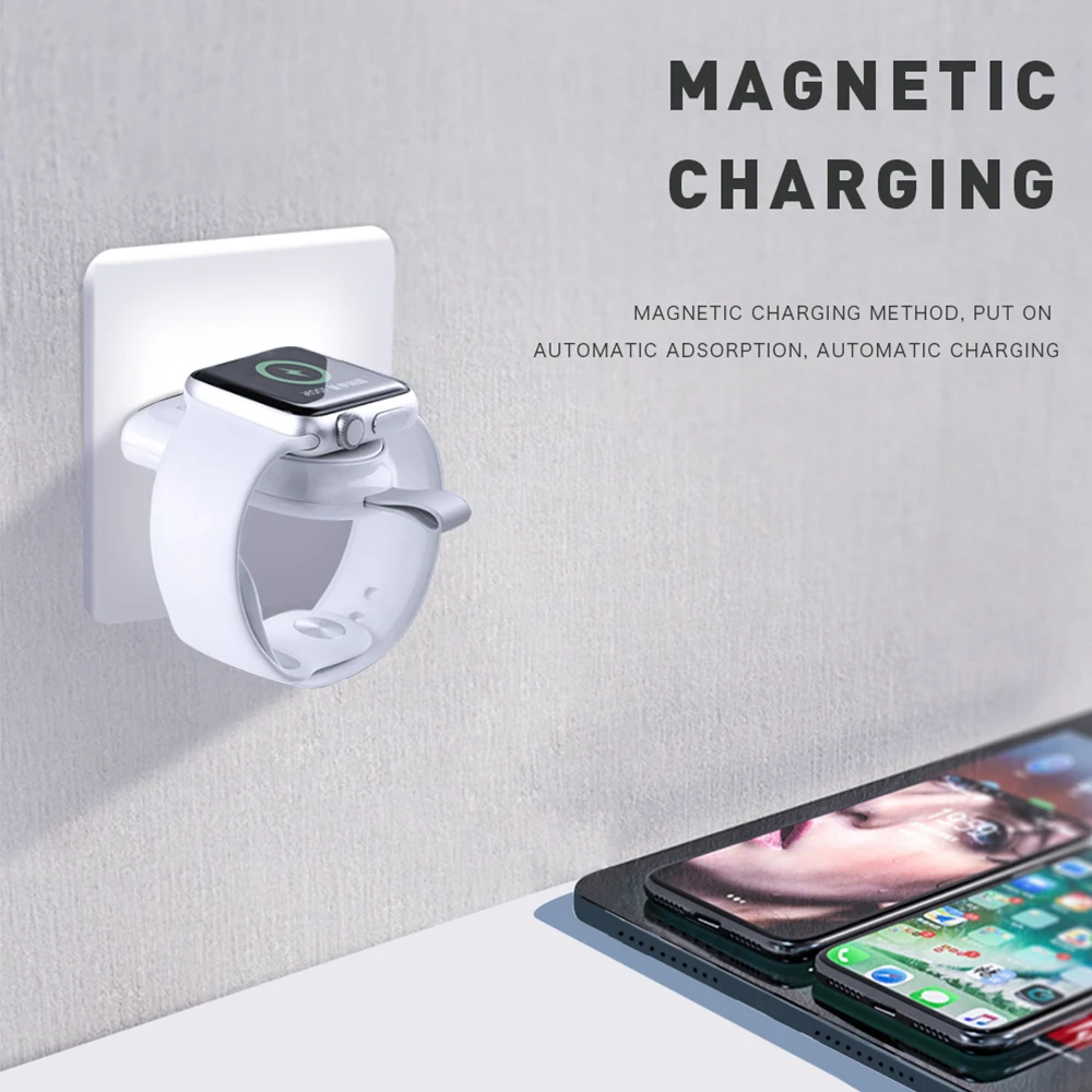 Портативное беспроводное зарядное устройство для IWatch 5 4 зарядная док станция USB