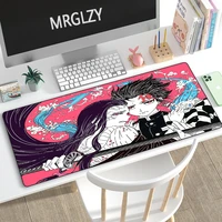 mrglzy anime demon slayer mouse pad carpet kimetsu no yaiba large deskmat computer gamer gaming peripheral accessories mousepad
