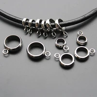 20pcs stainless steel spacer beads for jewelry making fit charm necklace pendant bails for diy bracelets necklace accessories