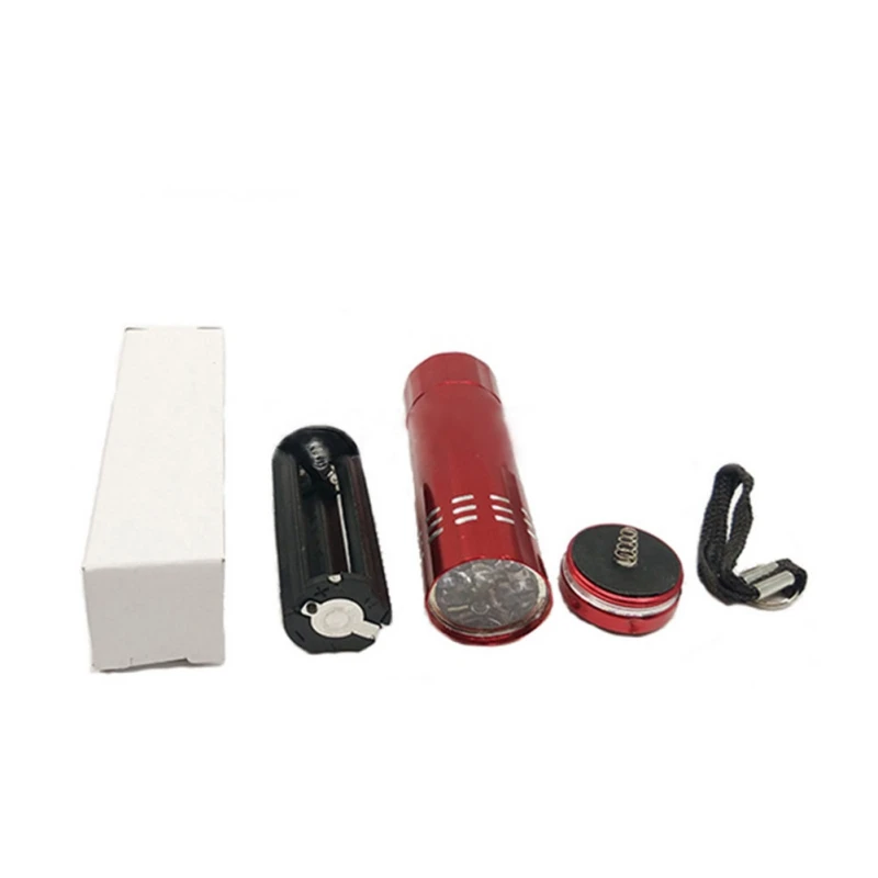 Маленький светодиодный фонарик с 9 светодиодами работающий от аккумулятора