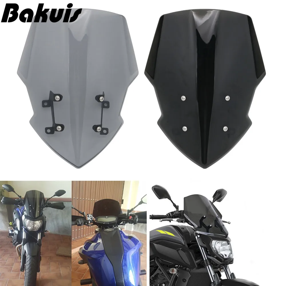 Ветровое стекло дефлектор для Yamaha MT07 2018 2019 FZ07 ветровое с кронштейном аксессуары