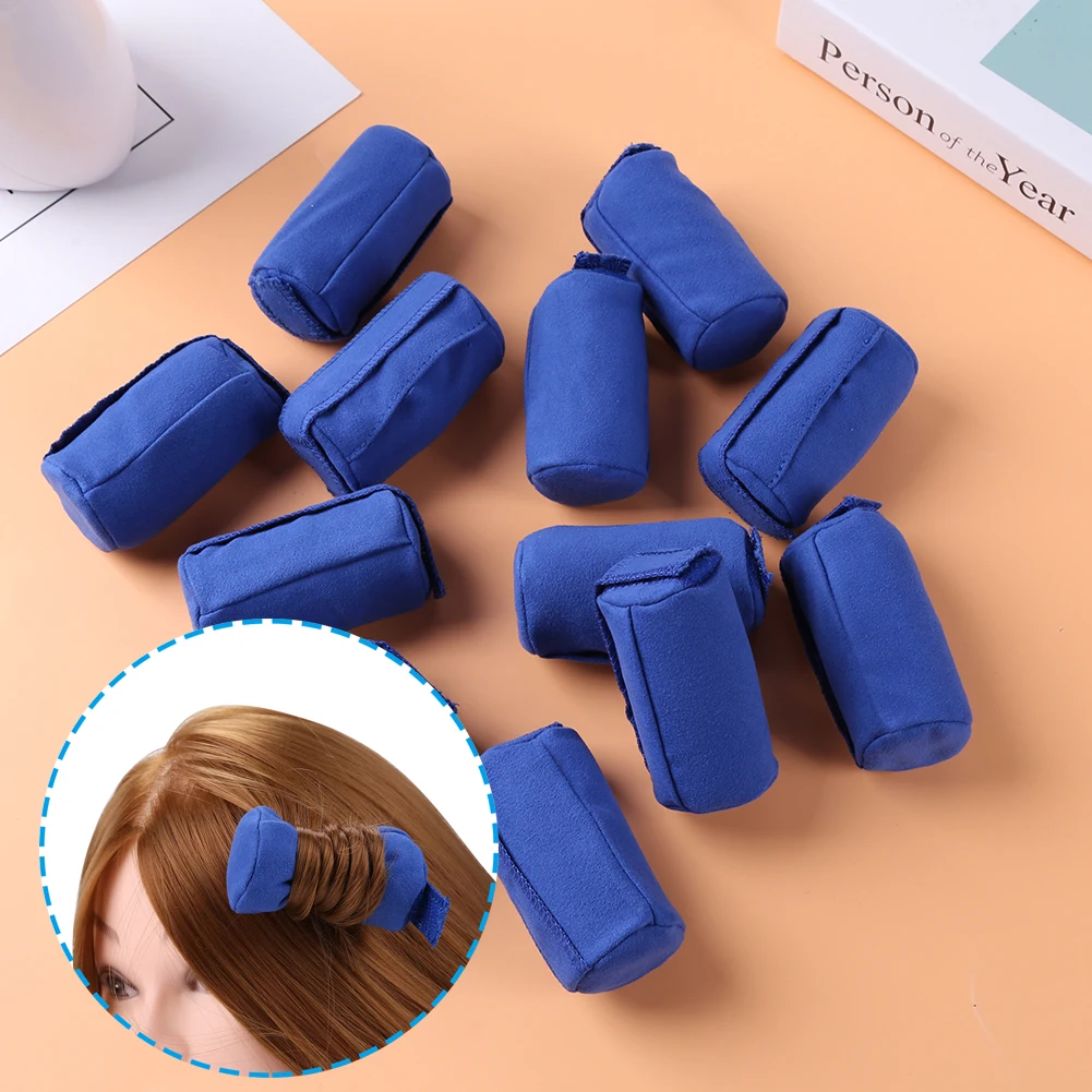 

12PCS/lot Heatless Sponge Foam Hair Rollers Styling Curlers Cushion Salon Barber Curler Tools Hairdressing Kit DIY Home