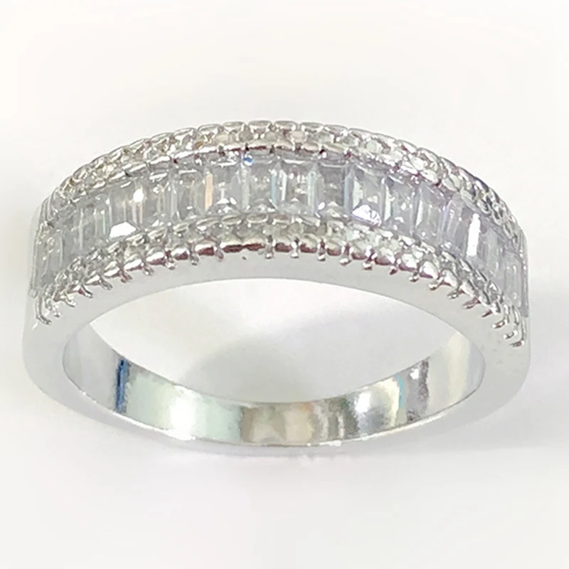 Европейский Стиль Роскошные модные инкрустированные Белый квадрат циркон