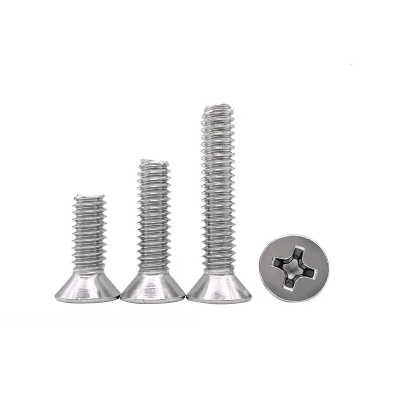 Винты с потайной головкой Phillips 4 #-40 50 шт. винты плоской механические болты из