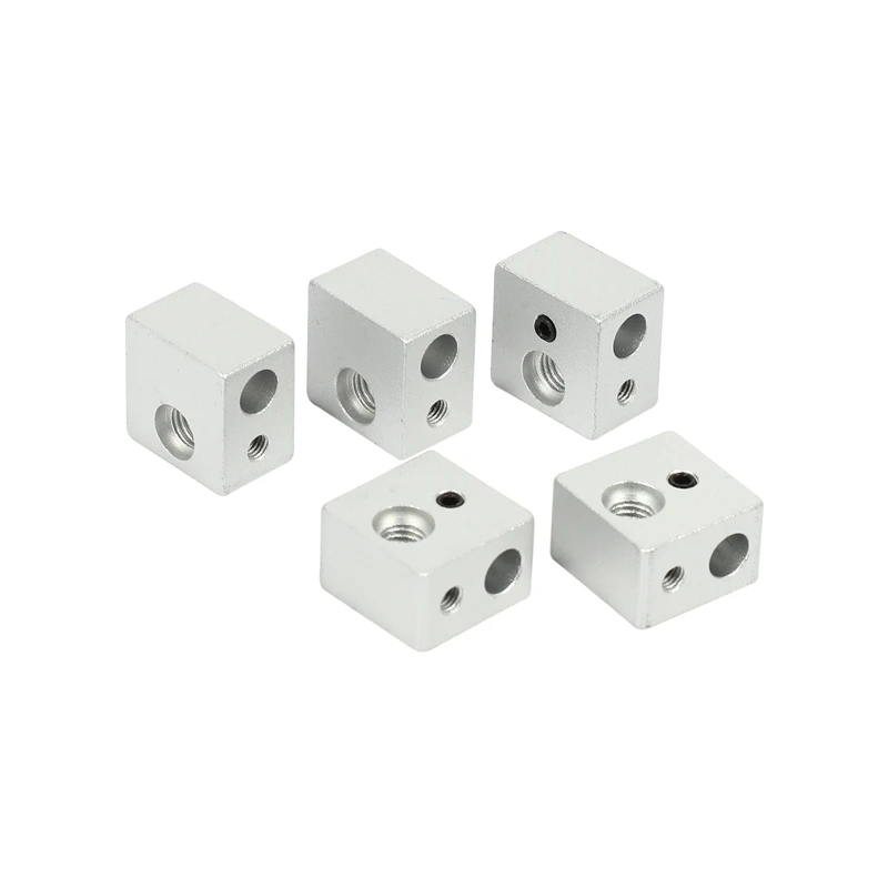 

Mk10 Heating Block,Aluminum Block Accessories,7mm Thread Extruder Heating Aluminum Block Suitable for 3D Printer