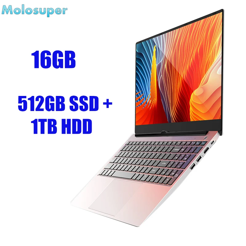 Molosuper 15 6 дюйма) I7 ноутбук 8 ГБ или 16 Гб Оперативная память 512GB SSD + 1 ТБ HDD IPS FHD экран