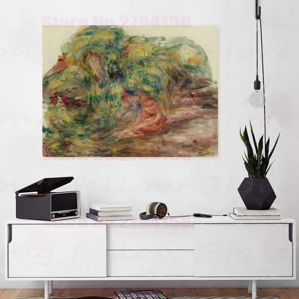 Рисунок на холсте Огюст Ренуар Реплика ловцов креветок возле камней Клода Моне с