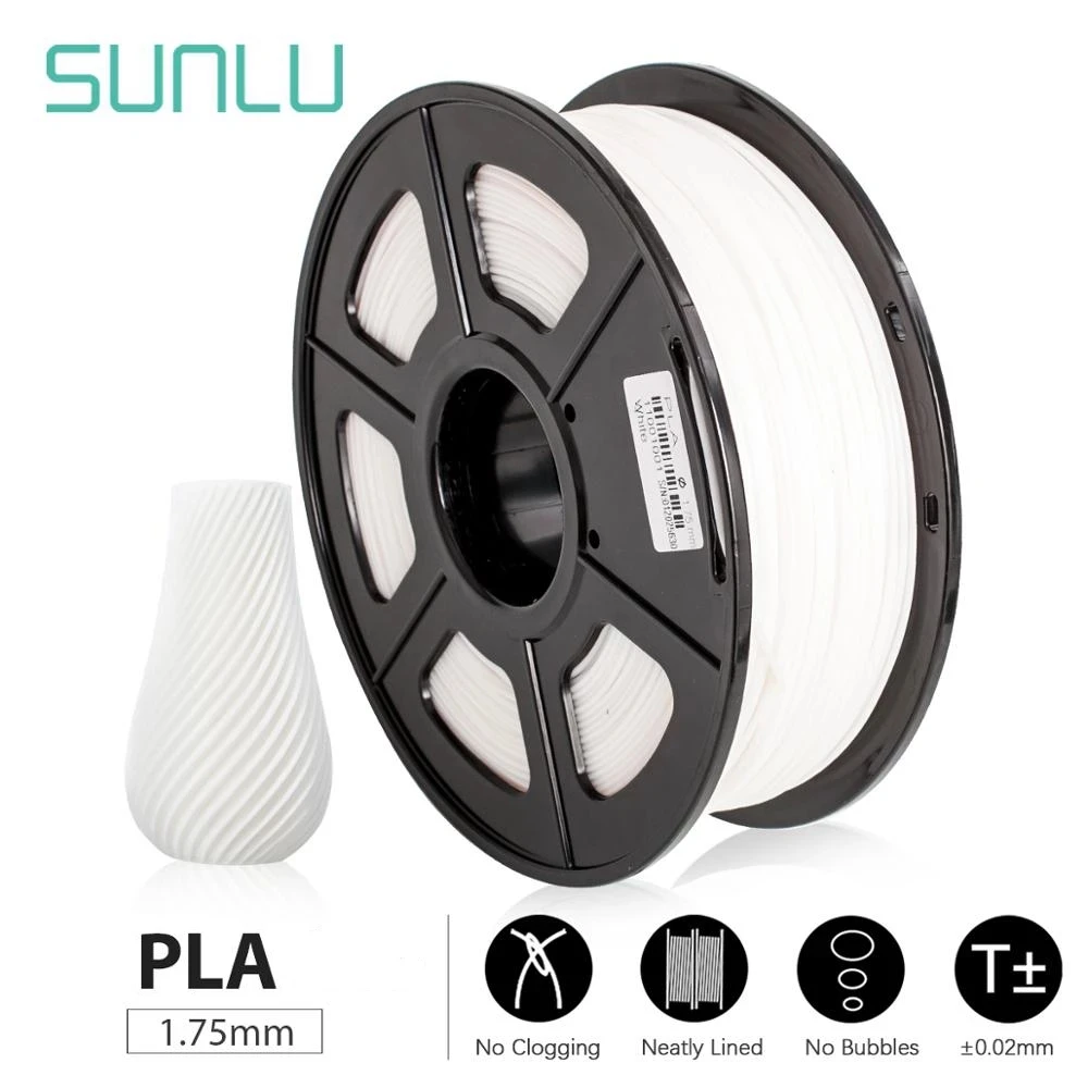 

SUNLU PLA 3D Filament High Toughness 3d Printer Filament 1.75mm PLA Plus 1KG With Spool Non-Toxic Printing Materials