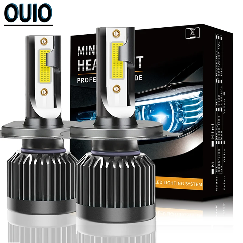 2 шт. мини светодиод машины головной светильник лампы H1 H3 H4 H7 H11 H13 HB3 HB4 9005 9012 туман