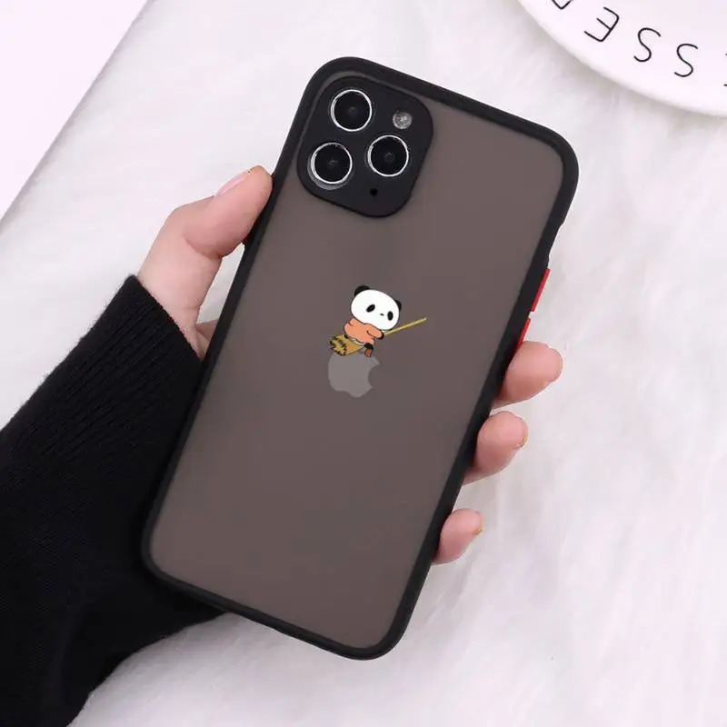 

Panda Cat Dinosaur fashion Phone Cases Matte Transparent For iPhone 12 Mini 11 Pro XR XS Max 7 8 Plus