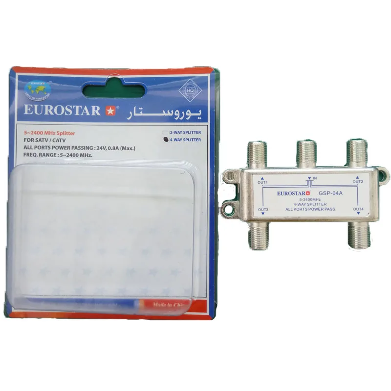 4-сторонний спутниковый сплиттер для приема ТВ синхронная антенна из цинкового