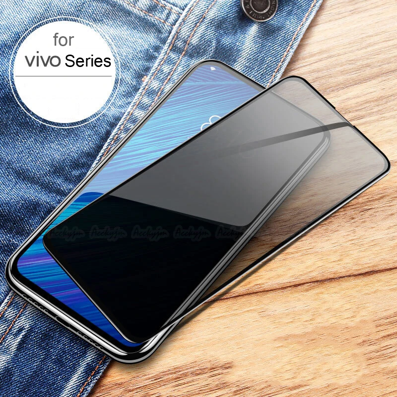 Антишпионское блестящее закаленное стекло 9H для VIVO Z1 Z3 Z5X S1 Pro U1 X9 X9S X20 Plus X21 X23 X27