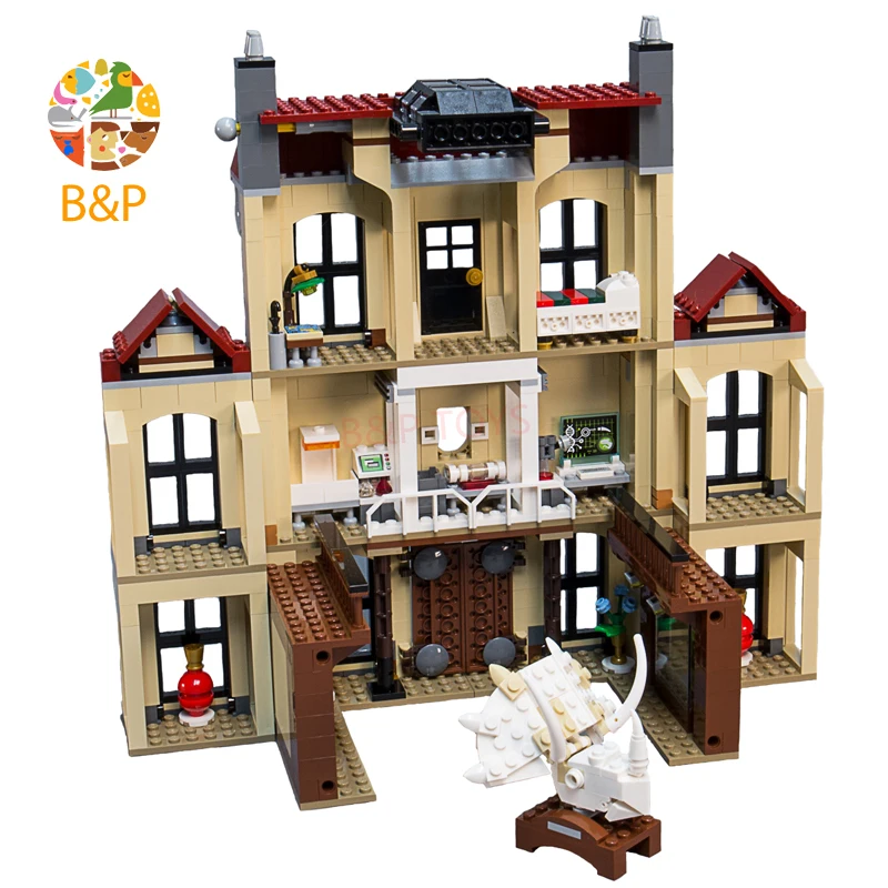 75930 1046 шт. Динозавр из Юрского периода индораптор Rampage в Lockwood Estate игрушки для детей