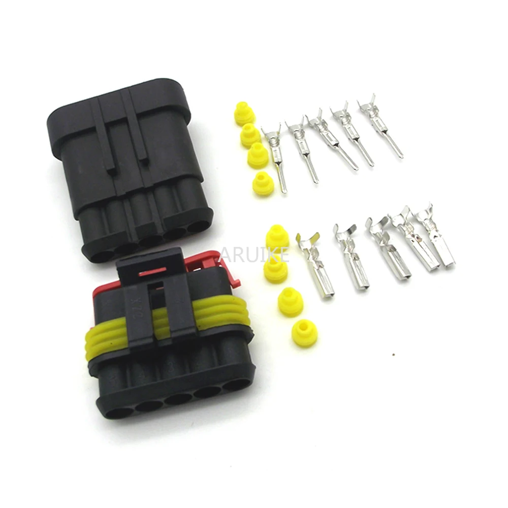 10 комплектов 5 контактный Водонепроницаемый Электрический быстроразъемный