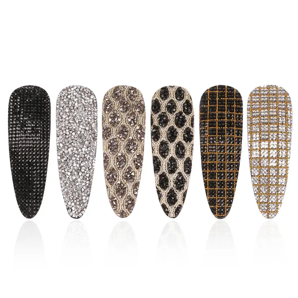 6 шт. заколки для волос женщин и девочек Нескользящие блестящие стразы стильные