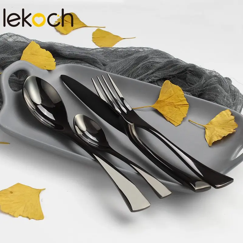 Lekoch 4 шт./компл. Нержавеющая сталь столовые приборы посуда набор посуды сервис