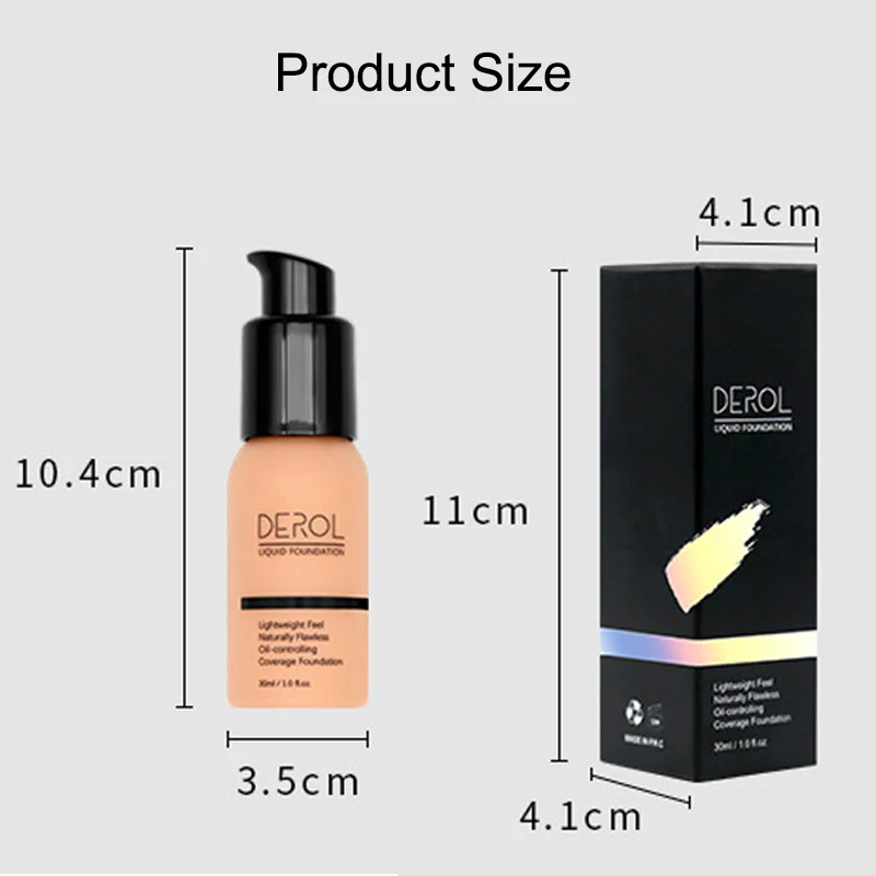 Увлажняющая отбеливающая водостойкая Жидкая основа для макияжа 8 цветов |