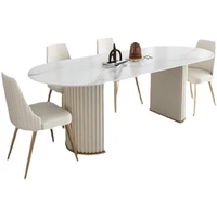 light luxury oval simple modern living room home dining table
