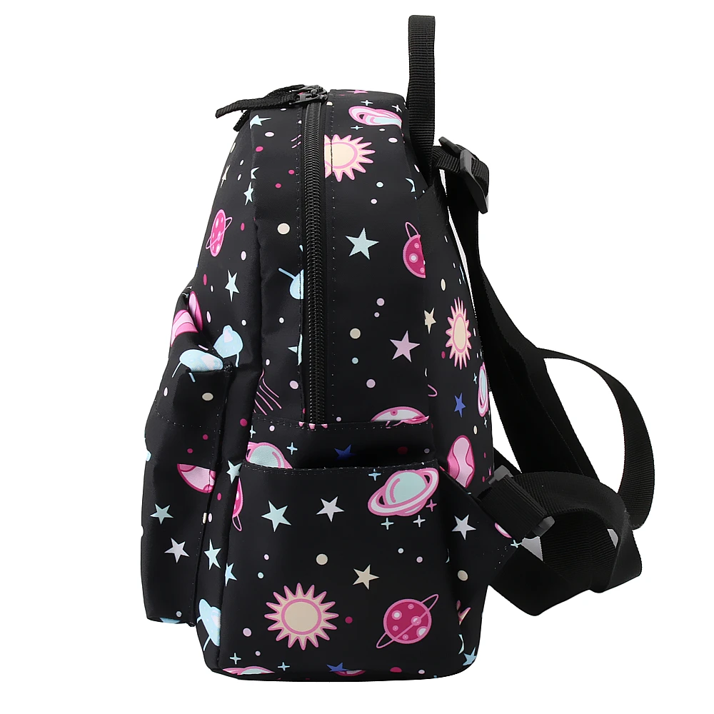 Женский мини рюкзак с 3D принтом Deanfun черный водонепроницаемый маленький рисунком