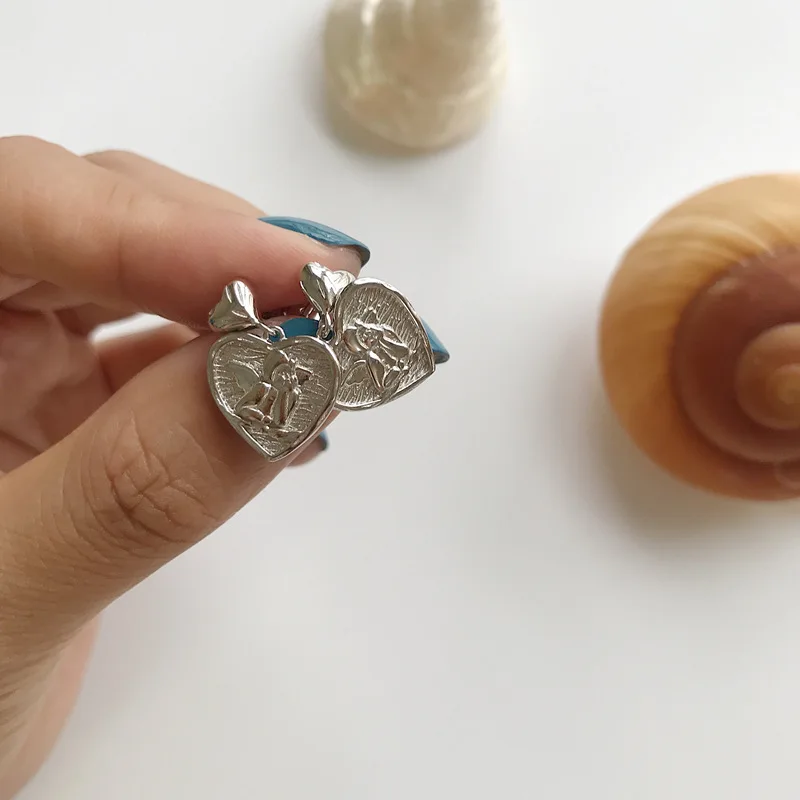 Женская цепочка из серебра 925 пробы с ангелом|Серьги-гвоздики| |