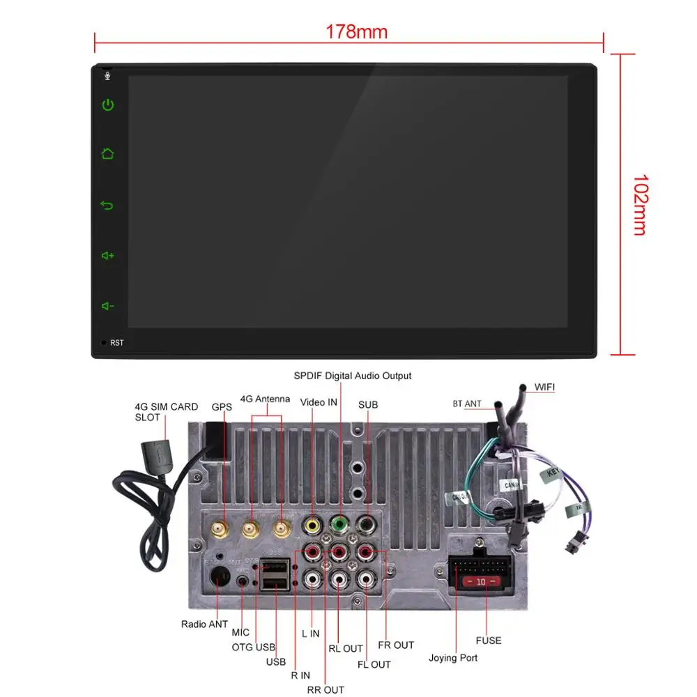 Автомагнитола 7 &quot 2 din Android GPS навигация Wi Fi 4G мультимедиа без DVD плеера для VW Kia Nissan