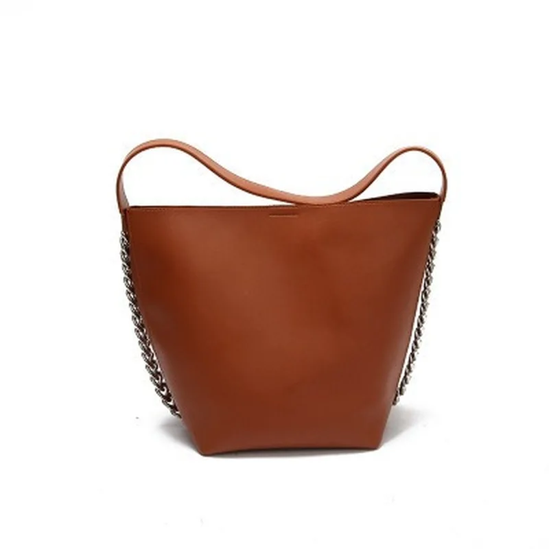 

women shoulder bag Quality PU leather Womens Totes Large capacity Chains bucket Handbags Shopping Bag Fashion luxury bucket bags