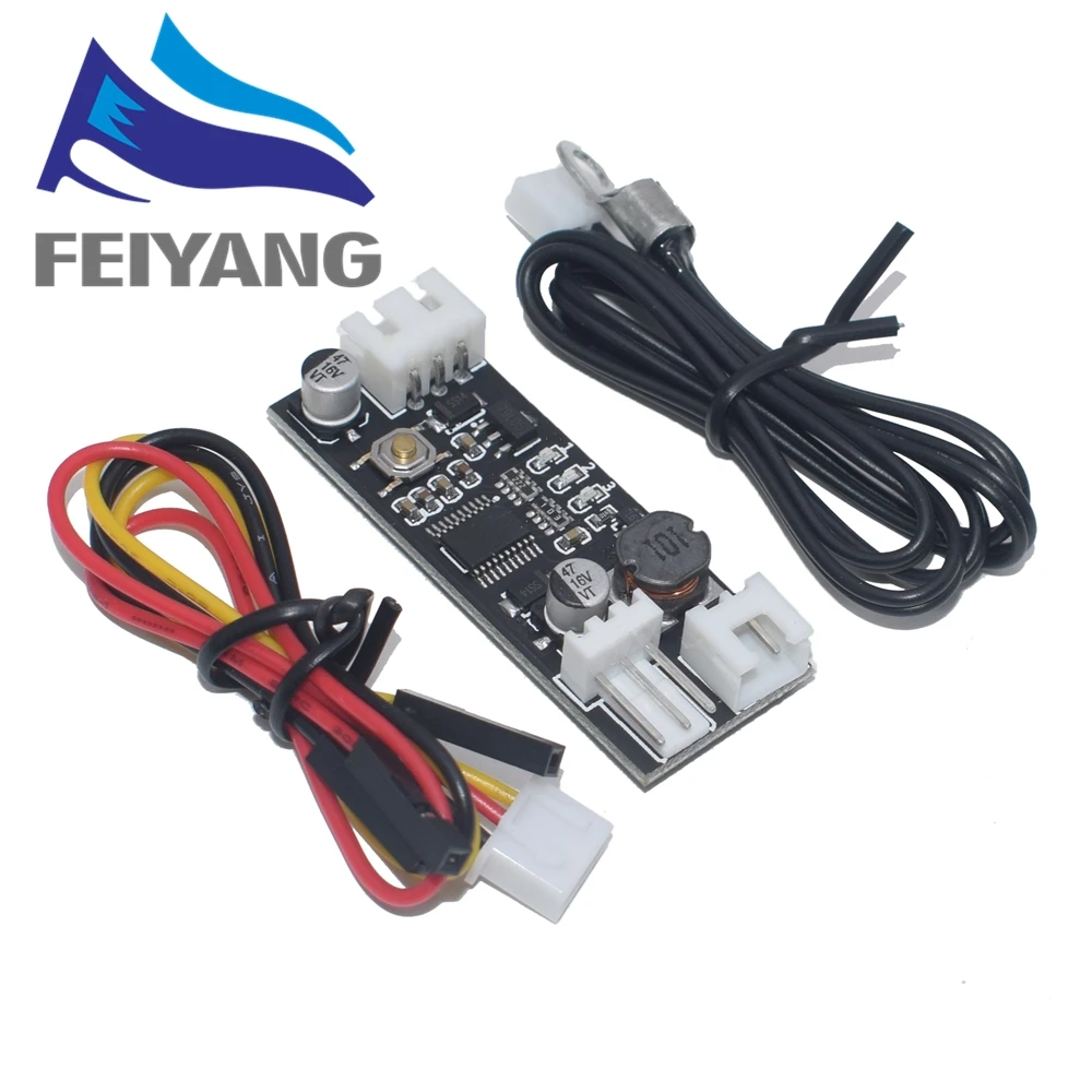 Одиночный 12V 0.8A DC ШИМ 2 3 провод вентилятор контроль температуры регулятор