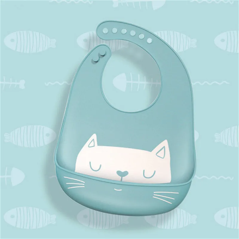 

Baby 3D silicone Waterproof Bib Bib burping cloth baby adjustable apron saliva handkerchief baby handkerchief Bib J0677