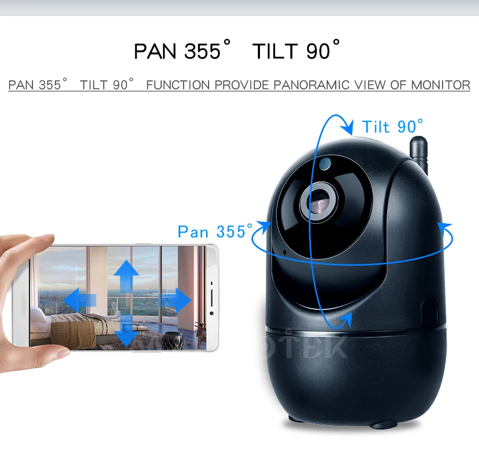 

720P Baby Monitor With Camera Motion Detection Cry Alarm Two Way Audio Video Nanny Cam Home Security Baby Camera IR