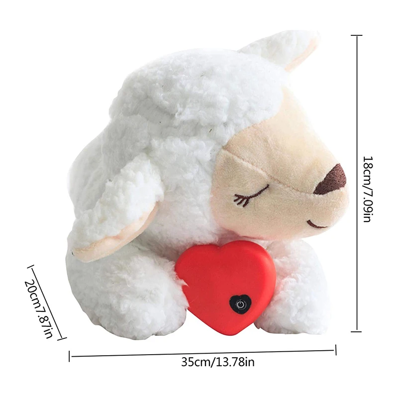 

Puppy Toy with Heartbeat Dog Calming Behavioral Training Toy Sleeping Animal Plush Buddy for Separation Anxiety Relief VC
