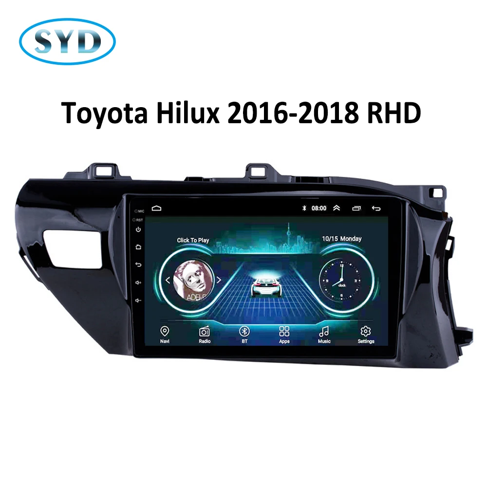 Car Radio for Toyota Hilux RHD 2016 2017 2018 Multimedia GPS Navi system Android 8.1 10&quot Support Mp5 bose/Microphone WIFI FM TV |
