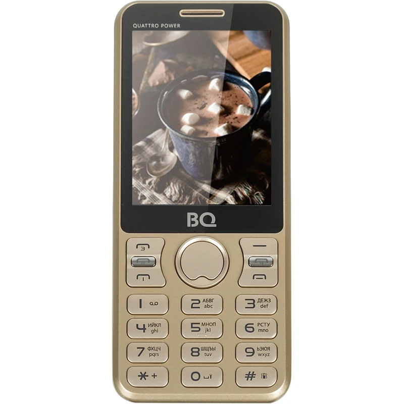 Мобильный телефон BQ Quattro Power 2812 32Mb золотистый 4Sim 2.4&quot TN 240x320 0.03Mpix|Смартфоны| |