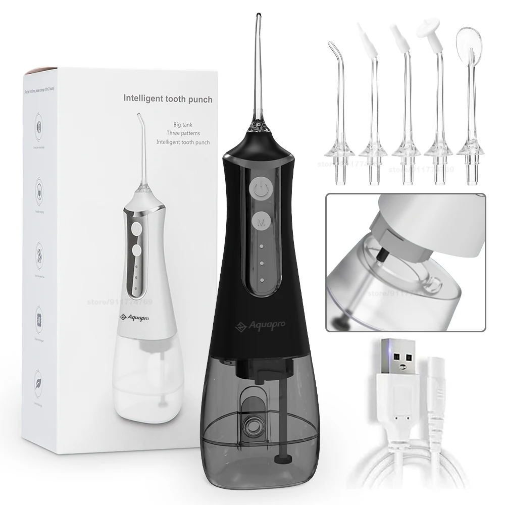 

Ирригатор для полости рта с USB-зарядкой, 3 режима, 350 мл