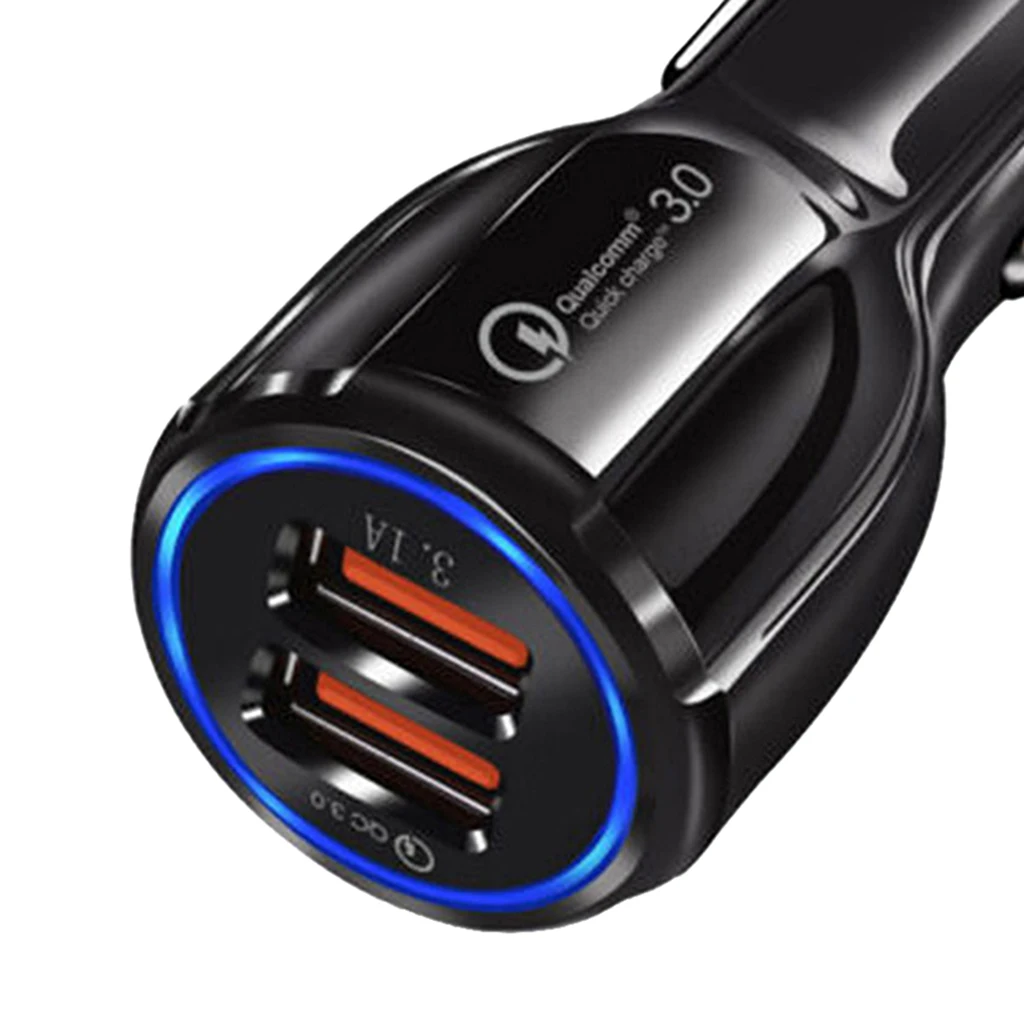 Автомобильный Зарядное устройство Dual USB QC 3 0 Автомобиля адаптер прикуривателя