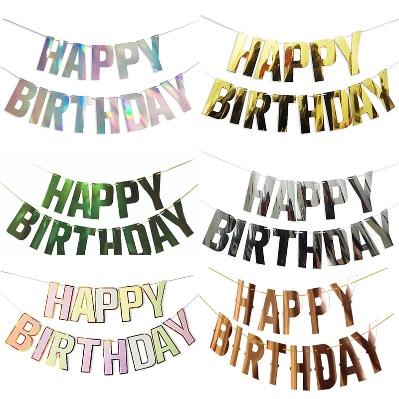 13 шт./лот розовое золото перьевой Золотой/Серебряный бумажный флаг удивительный