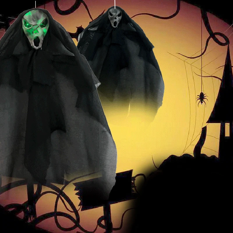 Новый Скелет Призрак висящий орнамент светящийся Хэллоуин Декоративный