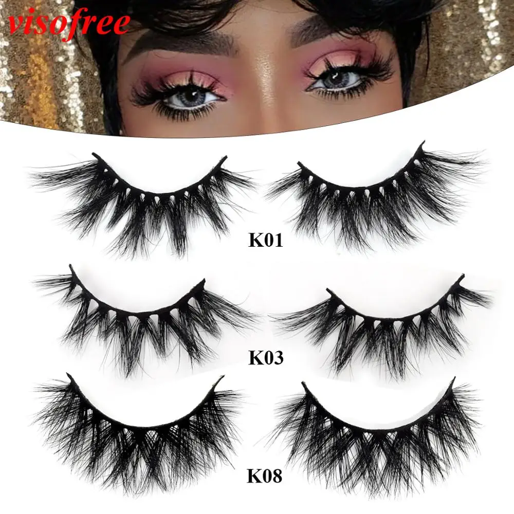 

Visofree ресницы, норковые ресницы драматические 3D норковые ресницы многоразовые толстые накладные ресницы макияж накладные ресницы