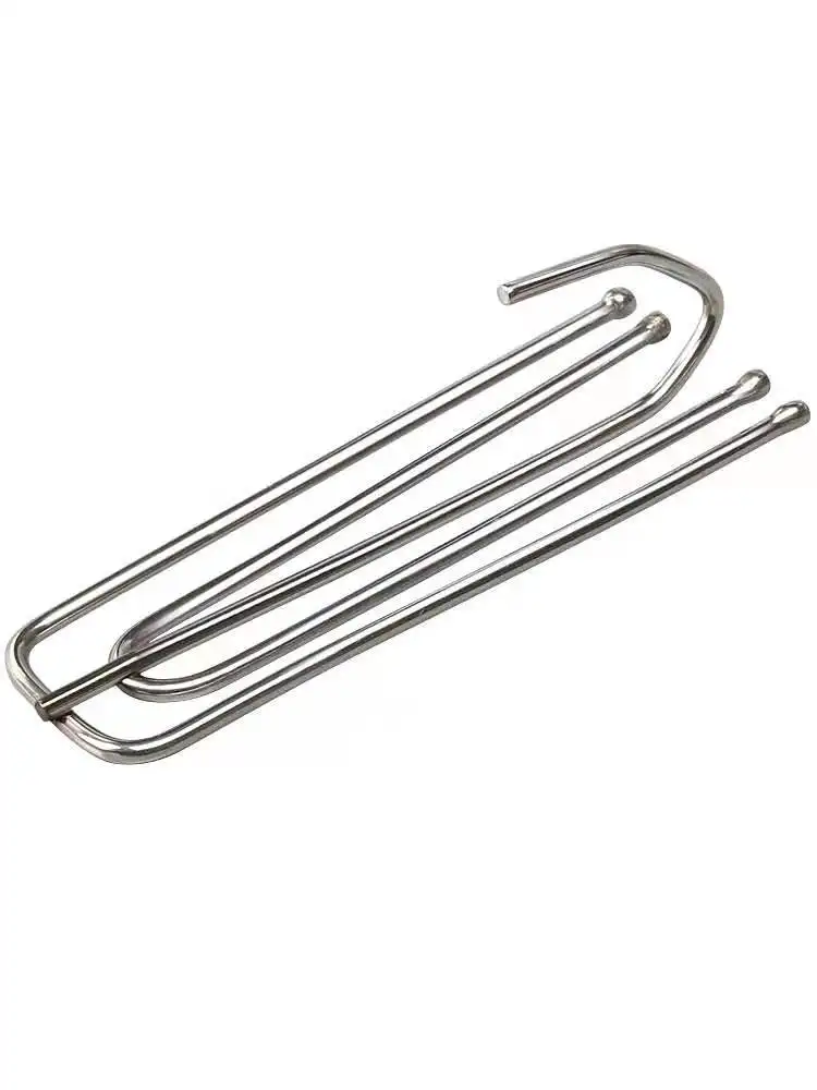 

50Pcs Four Fork Metal Anti-rust Curtain Tape Hook Curtain Cloth Ring Clamp Top Rod Stainless Steel Curtain Accessories 7x2.5cm