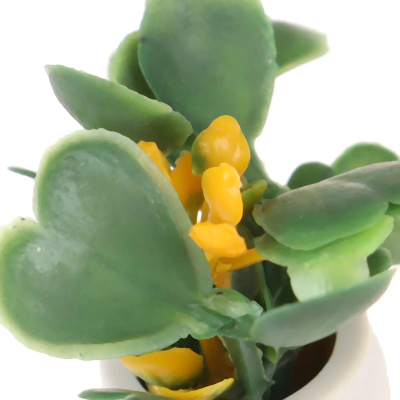 

New 1PCS 1:12 Dollhouse Miniature Green Plant In Pot Furniture Home Garden Decoration Potted Plants Decor Accessories
