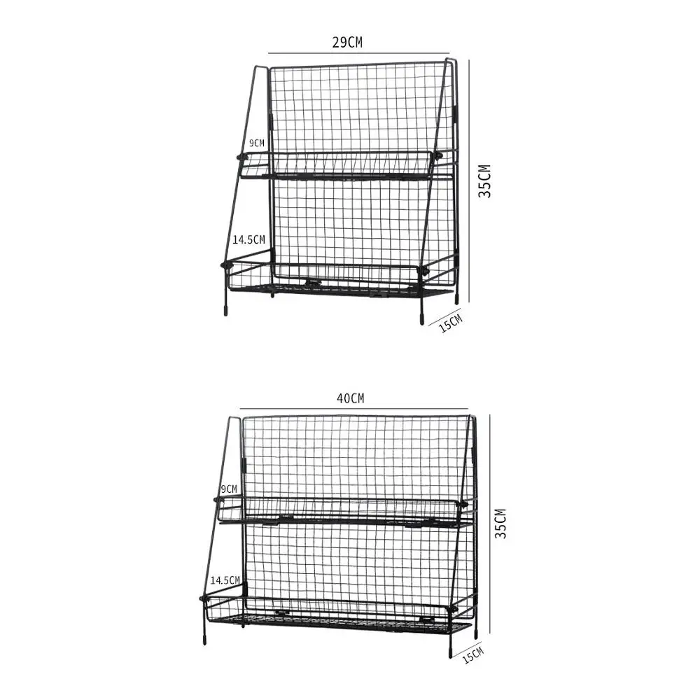 

Iron Storage Shelf rack for Kitchen storage rack bathroom organizer Double Layer Assembly Cosmetic bathroom Shelf Storage basket