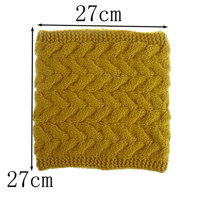 

Winter Thick Elastic Wool Windproof Warm Scarf Fashion Knit Twist Soft False Collar Neck Guard Scarves Women Bib Pullover O31