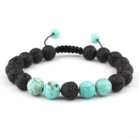 fashion personality 8mm volcanic rocks beads bracelet energy yoga bracelets