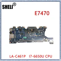 For Dell Latitude 14 7470 E7470 Laptop Motherboard With I7-6650U CPU LA-C461P CN-0YDW8F YDW8F Mainboard