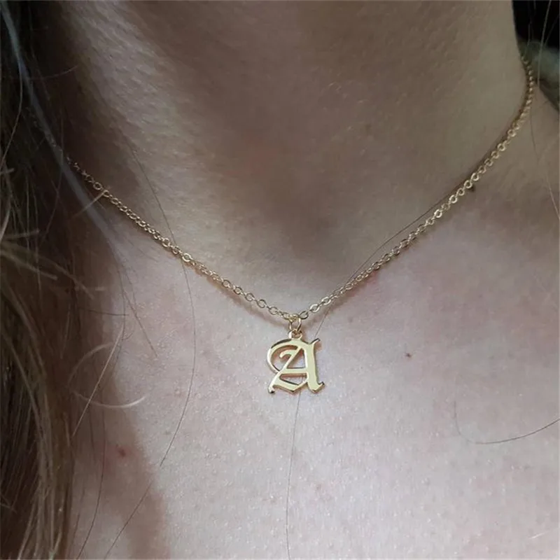 Ожерелье с подвеской в виде английского алфавита 26 букв | Украшения и аксессуары