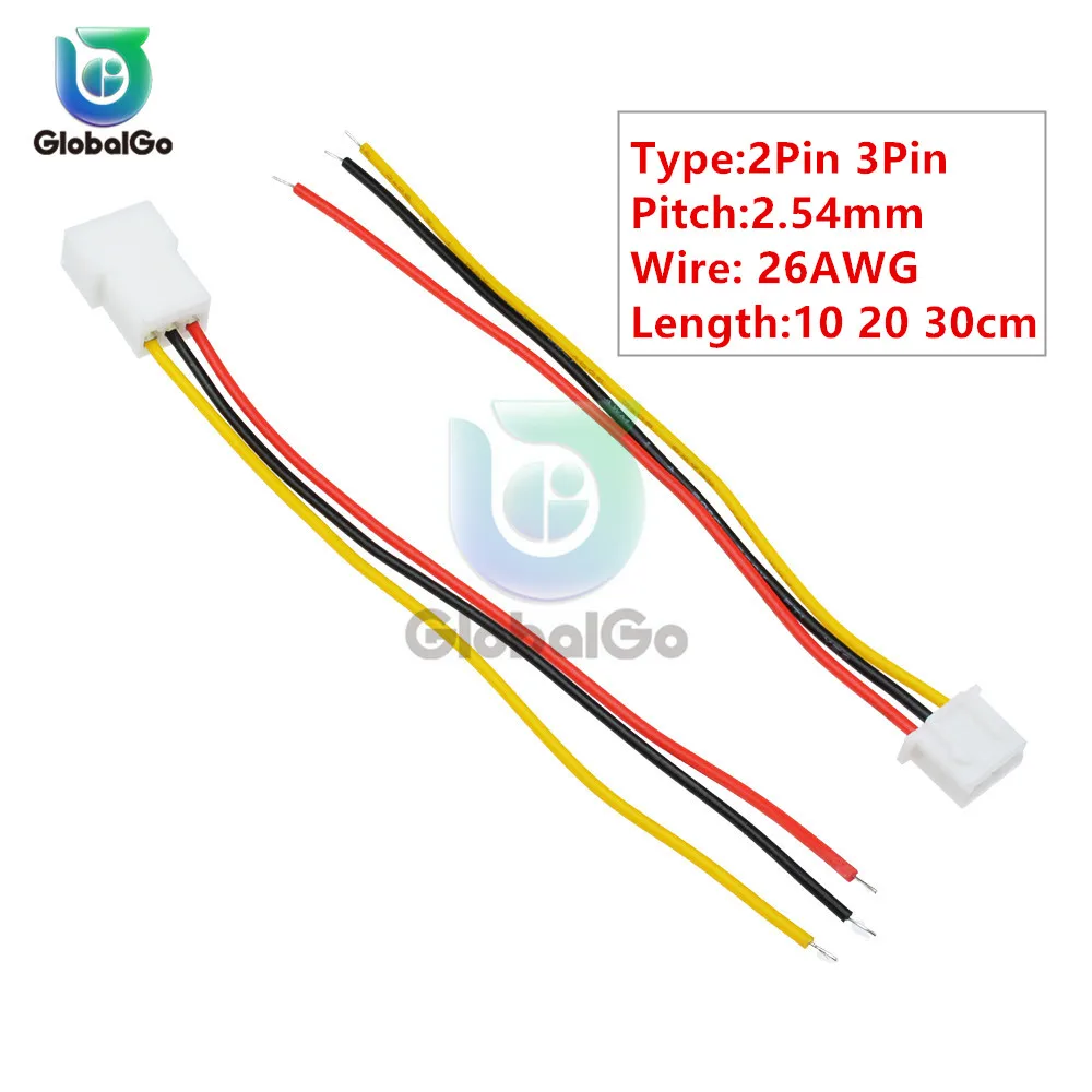 5пар 10см 20см 30см длина JST 2Pins 3Pin Линия связи 2 контактный 3 разъем Мужчина к женщине
