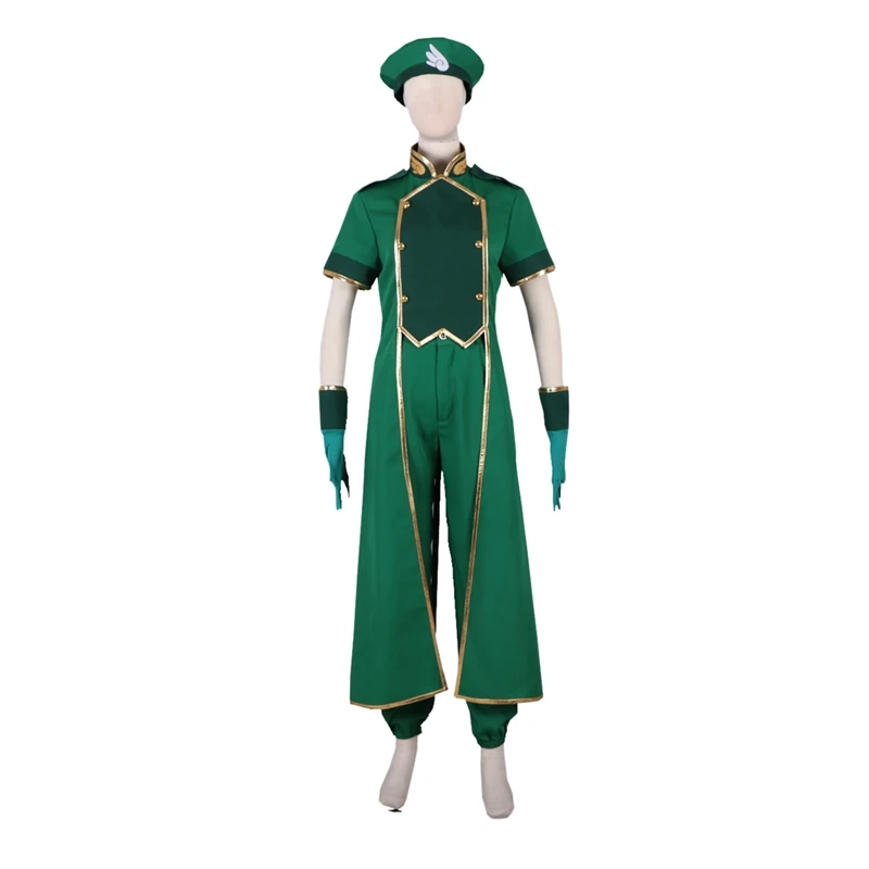 

Anime Cardcaptor Sakura Syaoran Li Cosplay Costume Green Suit Anime Outfit Halloween Chrismas Costumes For Men Kid
